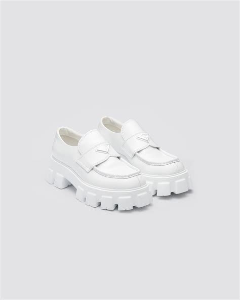 white prada loafer|prada chunky loafer.